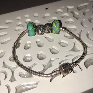 Pandora bracelet and charms